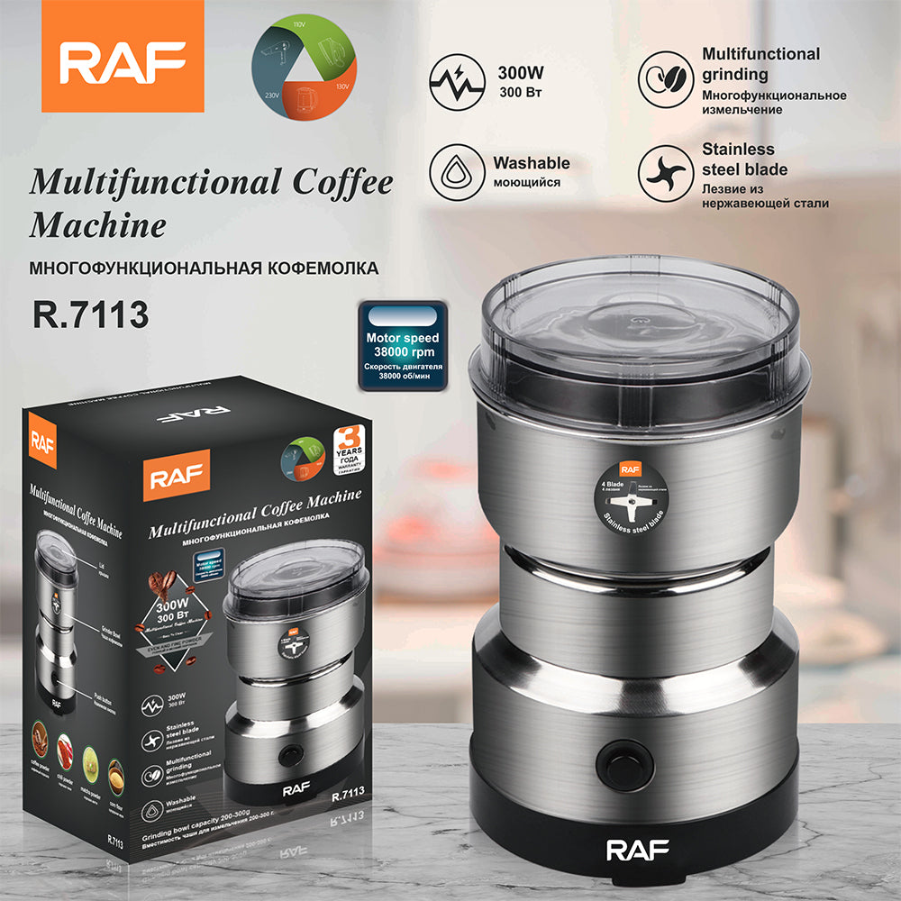 Molinillo Eléctrico RAF 300W para Café, Granos y Especia